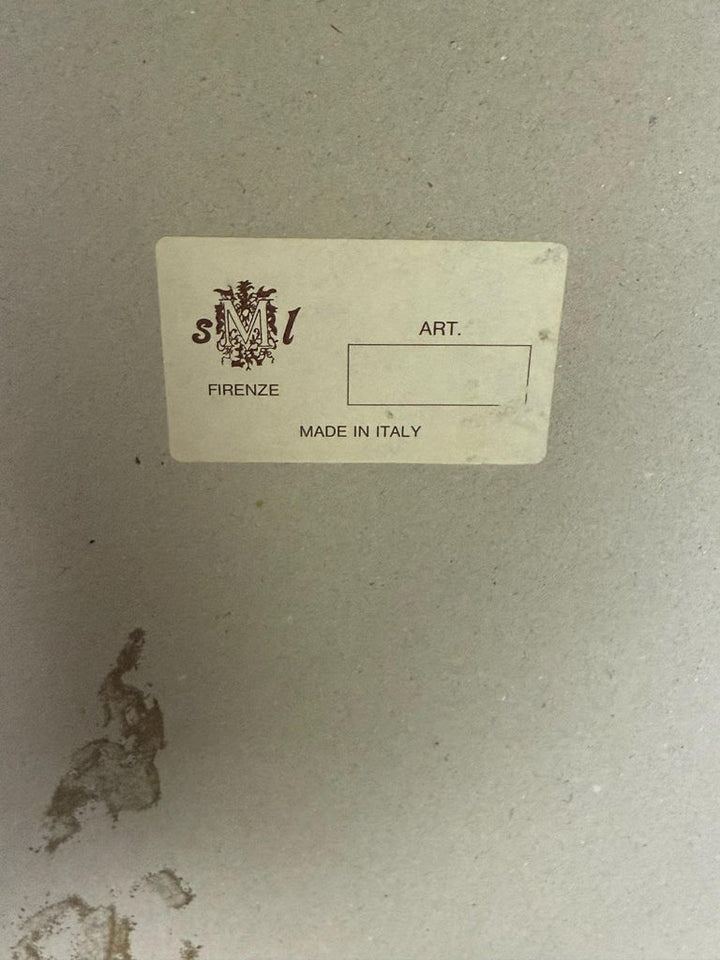 19th Century Italian Oval Mirror in Burnished Silver Leaf and Gold