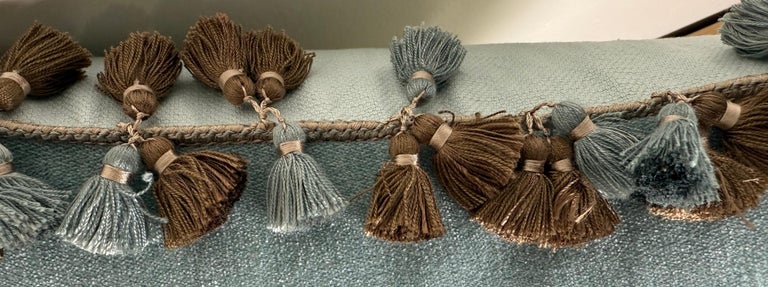 Pair of Custom Velvet Appliqué Pillows by Melissa Levinson