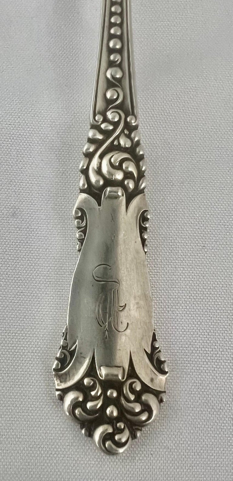 English Sterling Silver Serving Spoon, 1891