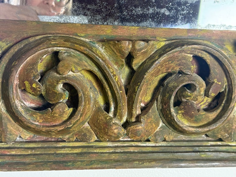 Antique Carved Giltwood Arch-Top Mirror, Continental Europe, 18th–century