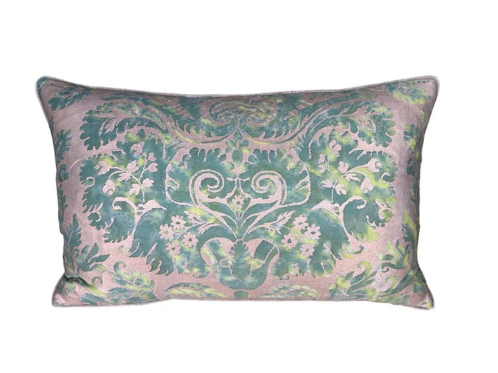 Pair of Green Fortuny Pillows