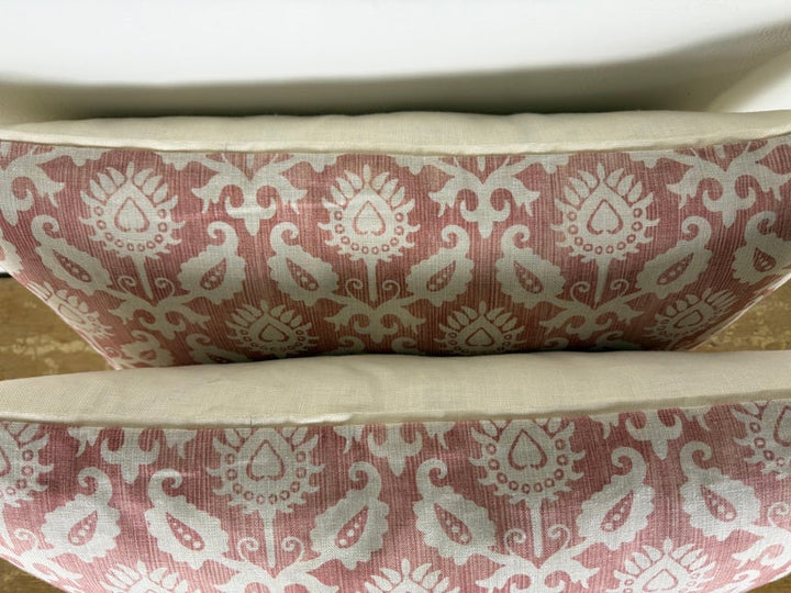 Pair of Contemporary Printed Linen Pillows