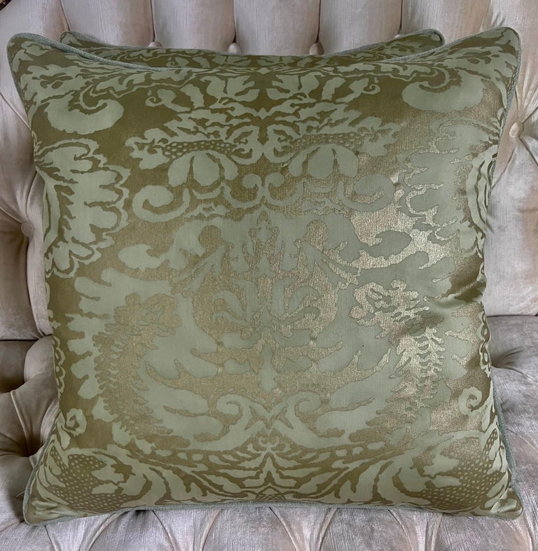 Pair of Fortuny Style Textile Pillows