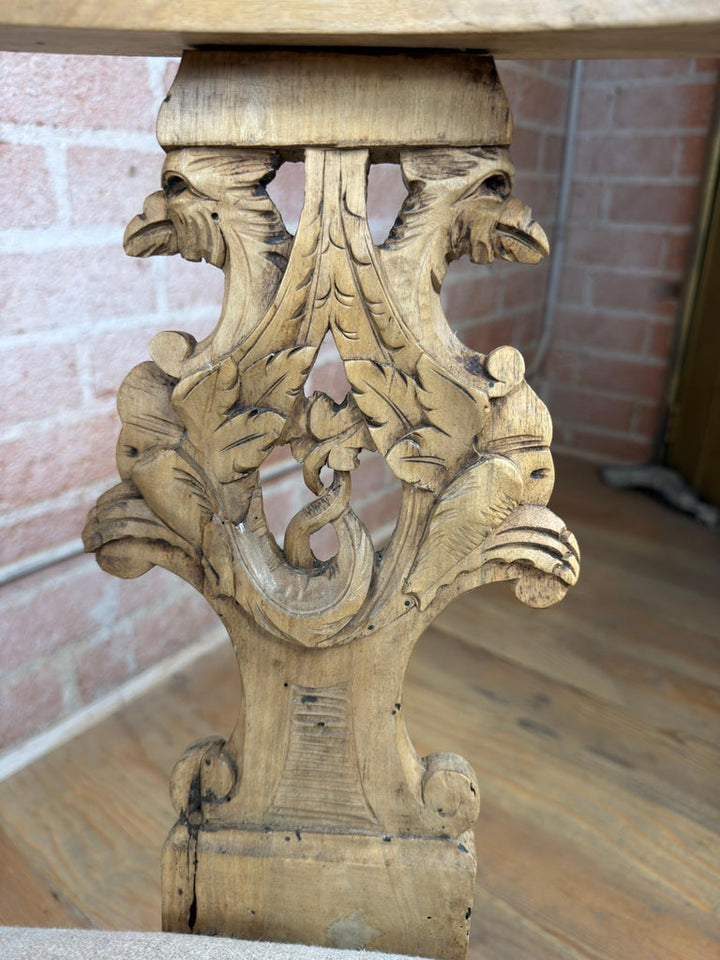 19th Century Italian Renaissance Venetian Tête-à-Tête Courting Bench w/ Cherubs