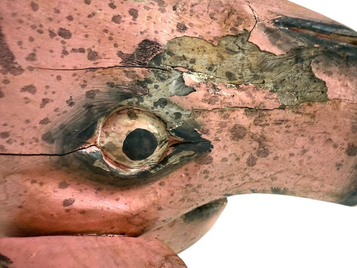 Folk Art Carved and Painted Pig