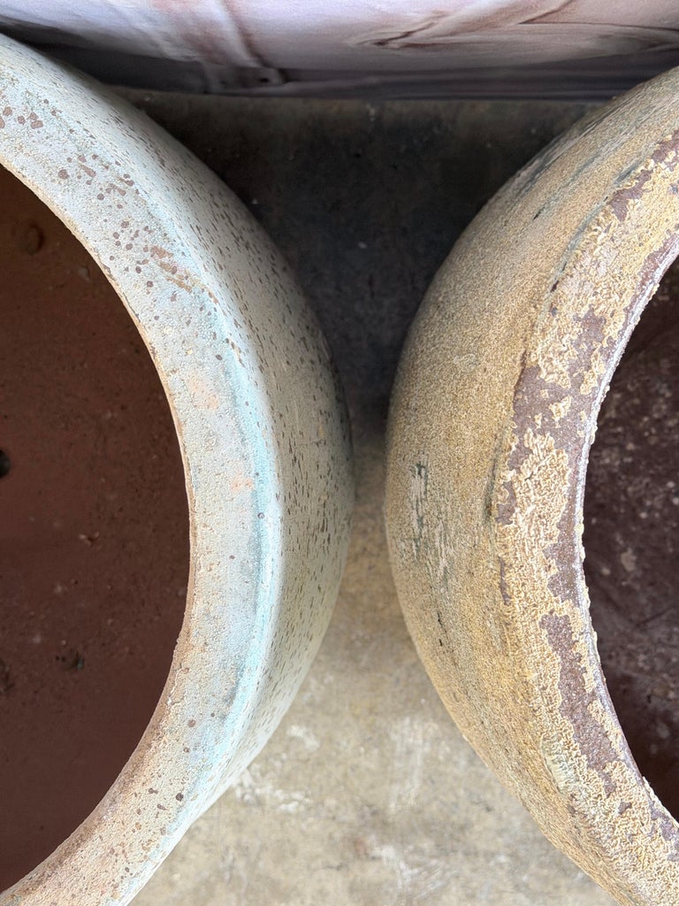 Pair of Monumental 20th Century Terra Cotta Garden Urns
