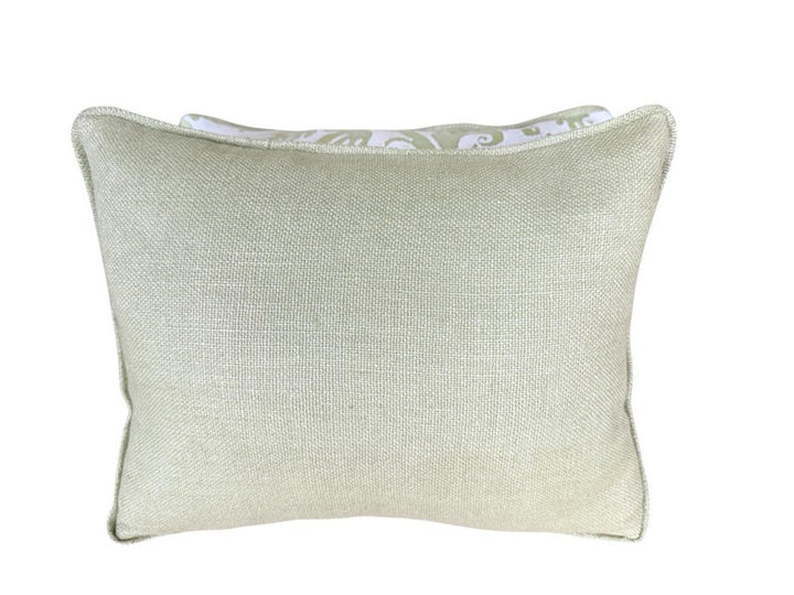 Pair of Custom Pillows in Fortuny Cotton with Linen Backs