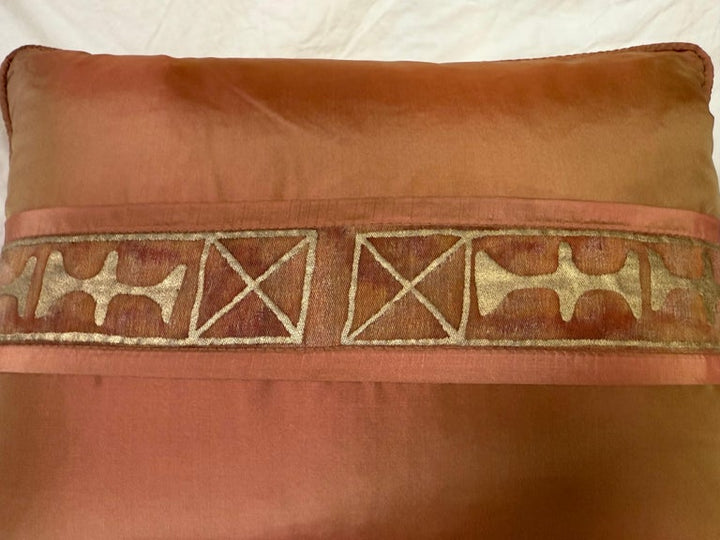 Pair of Petite Rust Fortuny Pillows