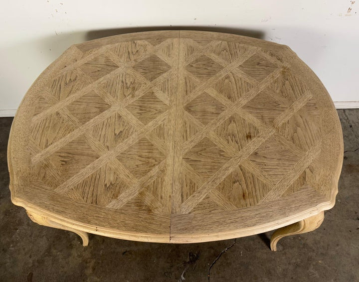 French Provincial Style Bleached Dining Table C. 1930's