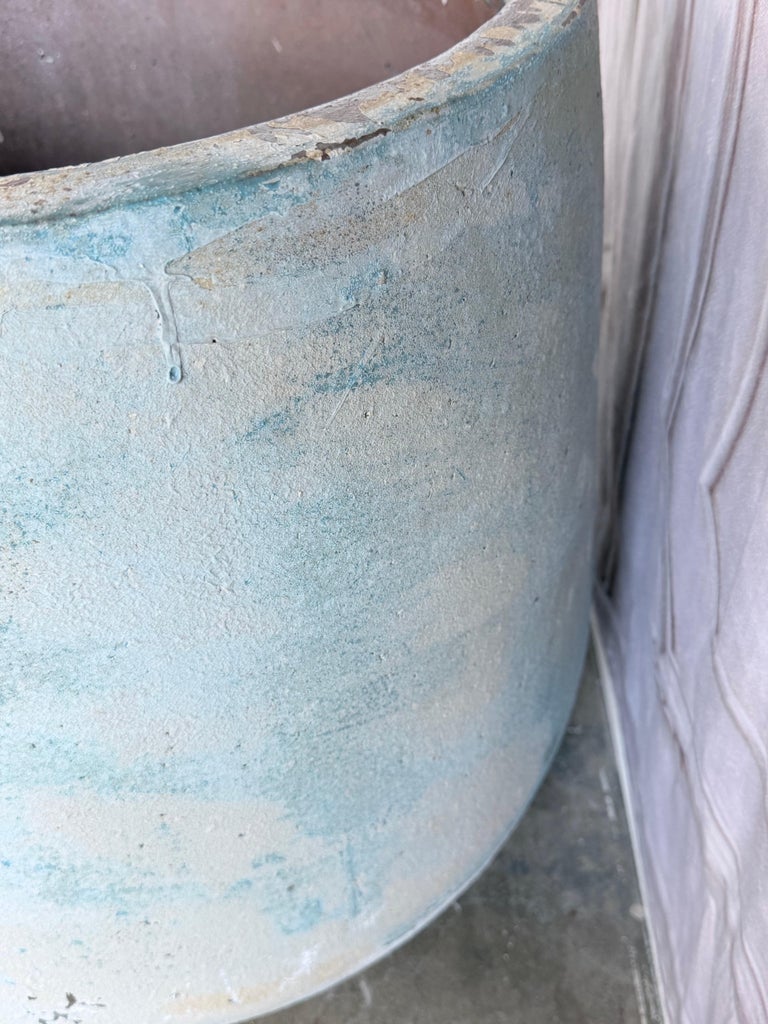 20th Century French Reconstituted Stone Garden Urn with Verdigris Patina