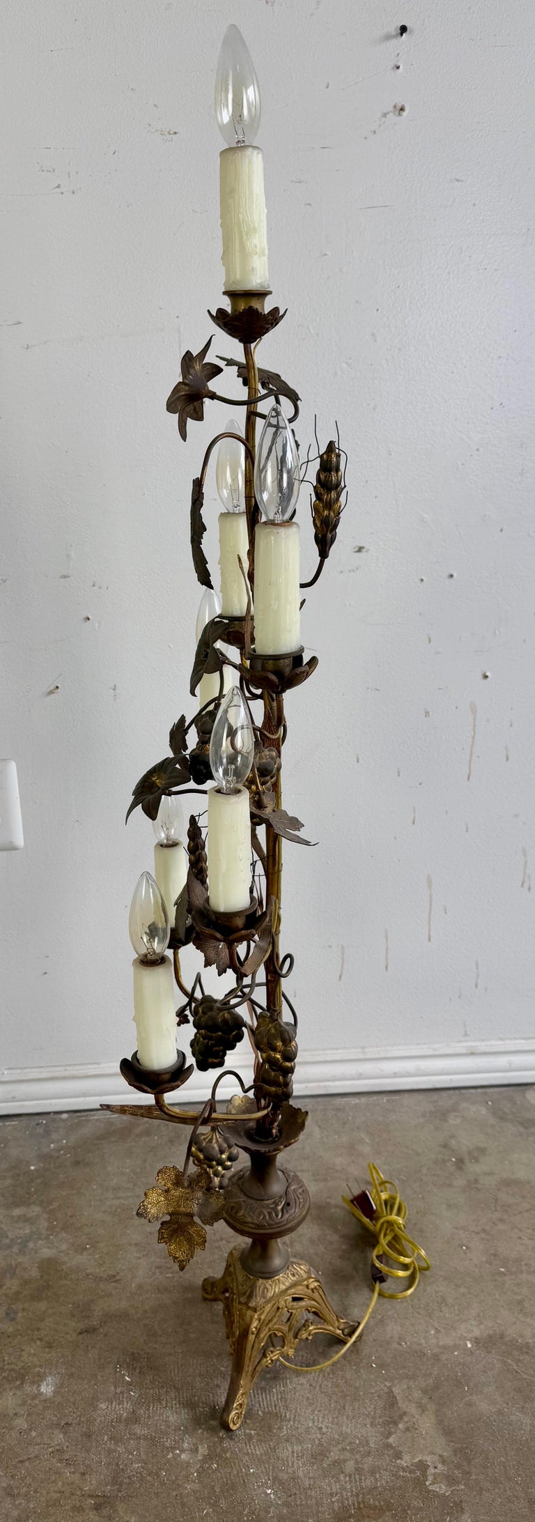 Pair of 19th C. Italian Brass Candelabras