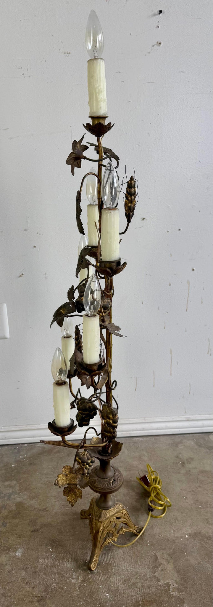Pair of 19th C. Italian Brass Candelabras