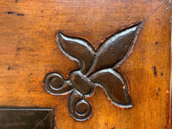 Spanish Revival Walnut Dining Table with Inlaid Top, Early 20th Century