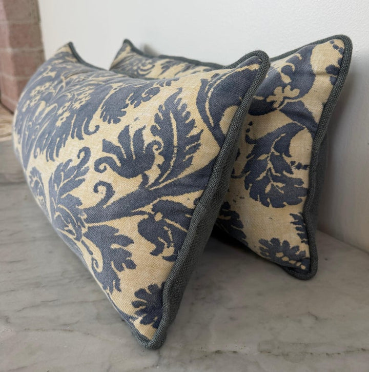 Custom Fortuny Lumbar Pillows by Melissa Levinson, Linen &amp; Cotton, USA