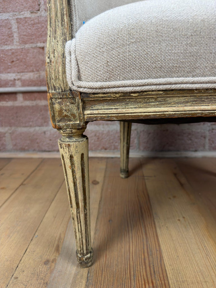 Antique French Louis XVI Petite Corbeille Vanity Chair