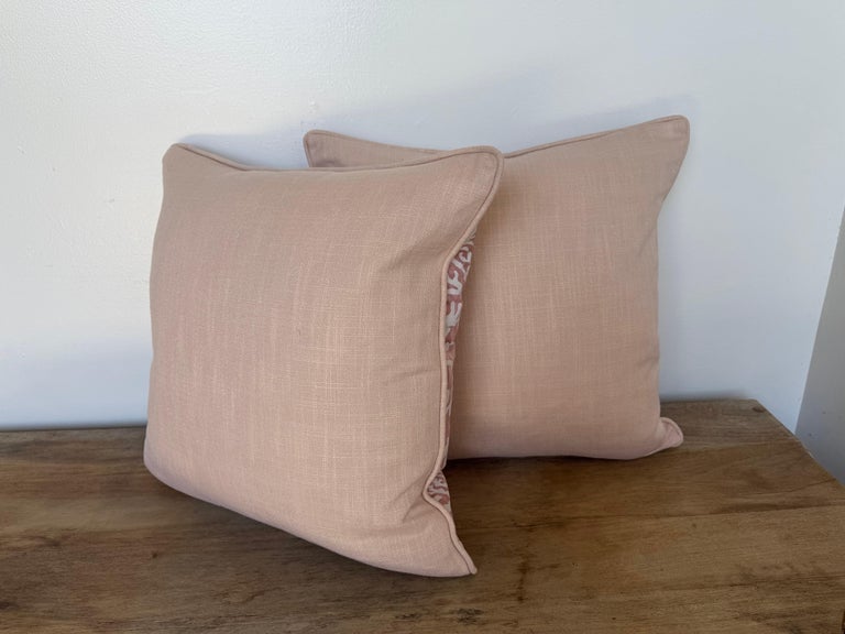 Pair of Fortuny-Style Textiles Pillows