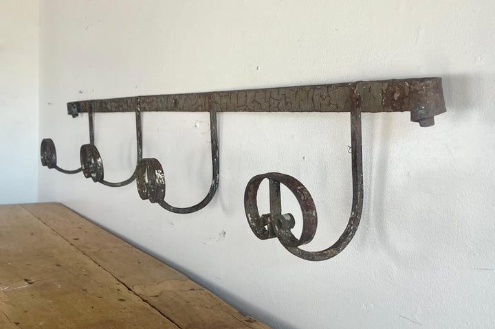 19th C. French Wrought Iron Hat/Coat Rack