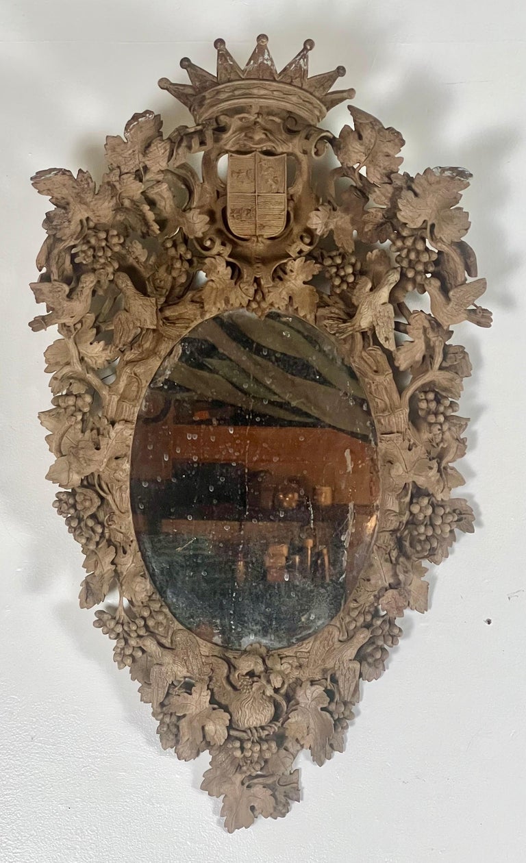 18th Century German Carved Mirror