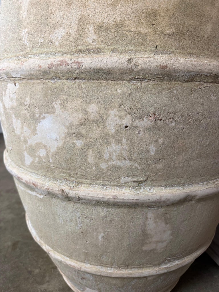 Pair of French Style Olive Jar Planters - Terracotta Barrel Pots