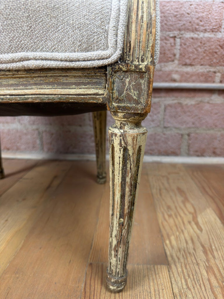 Antique French Louis XVI Petite Corbeille Vanity Chair