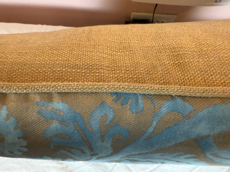 Blue & Gold Fortuny Textile Pillow