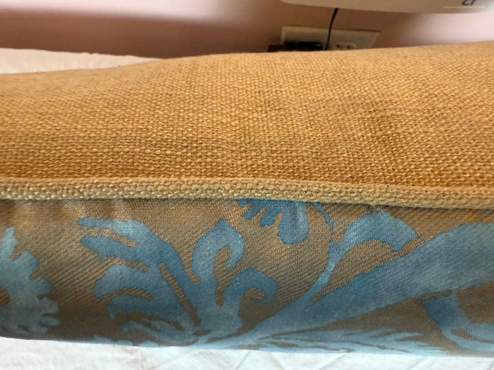 Blue & Gold Fortuny Textile Pillow