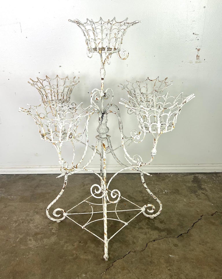 Vintage Painted Wrought Iron Plant Stand – Melissa Levinson Antiques