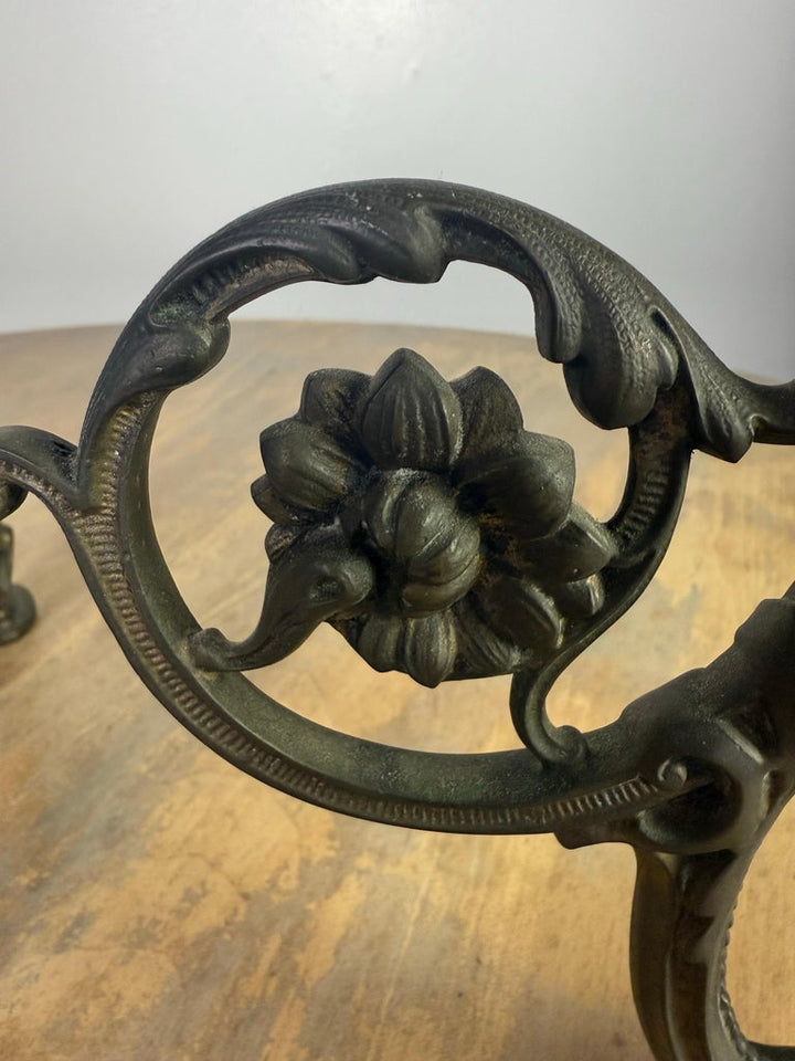 19th C. Bronze Table w/ Onyx Top