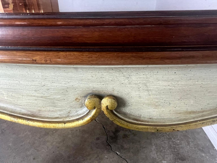 French Provincial Painted Dining Table w/ Inlaid Top C. 1930