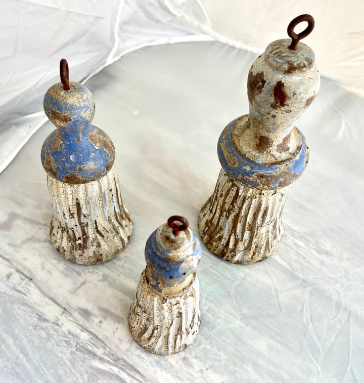 A Set of Three Italian Painted Tassels