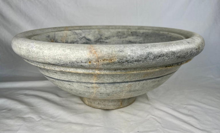 Italian Round Limestone Sink-Early 20th Century