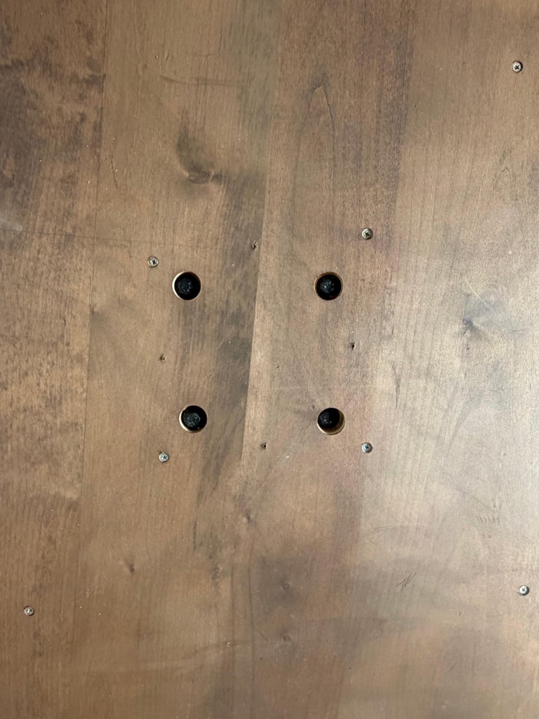 Rustic Walnut Pedestal Dining Table By Miamar Home