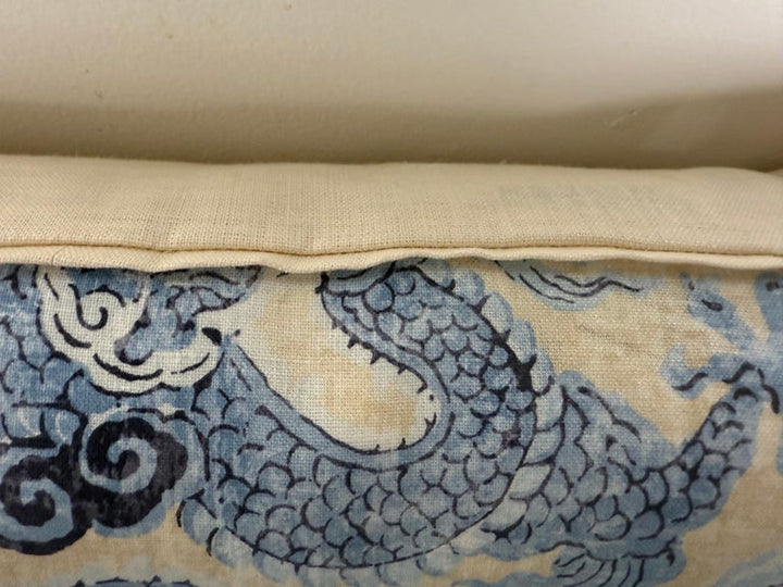Pair of Dragon Printed linen Pillows