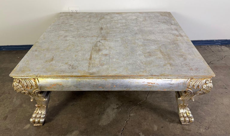 Italian Baroque Style Silvered Coffee Table