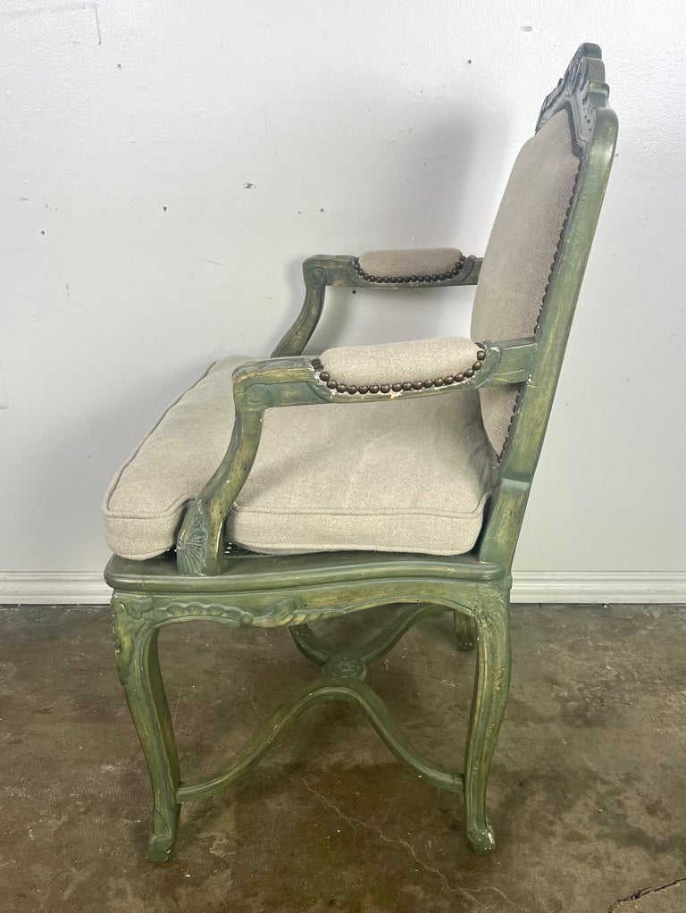 Set of Four French Painted Armchairs C. 1900's