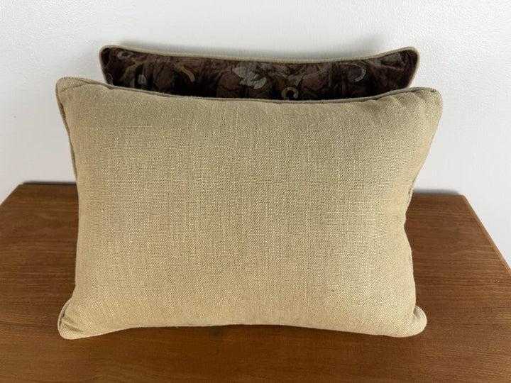 Pair of Custom Pillows in Nomi Stenciled Velvet