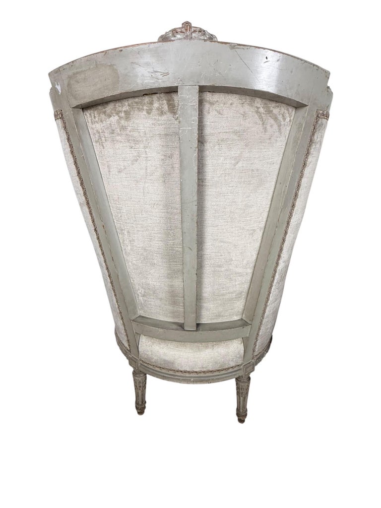 Pair of French Louis XVI Style Painted Bergères