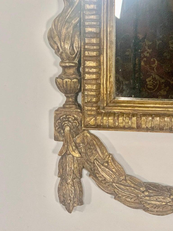 Pair of Monumental Italian Style Gilt Wood Mirrors C. 1930's