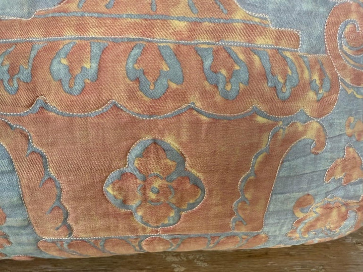 Rare Pair of Vintage Quilted Fortuny Textile Pillows