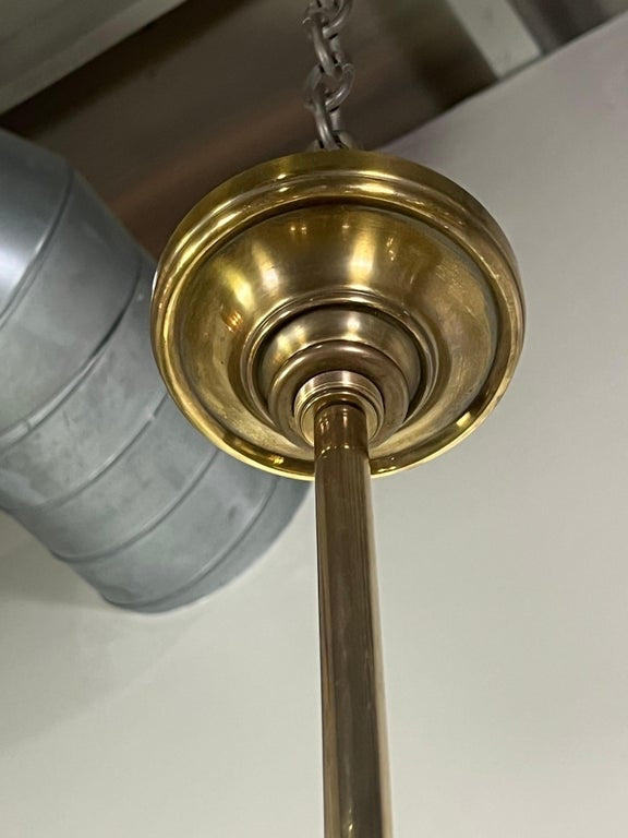Monumental Brass Domed Shaped Pendants