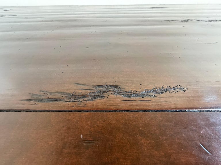 Monumental Spanish Revival Carved Trestle Dining Table, Early 20th Century