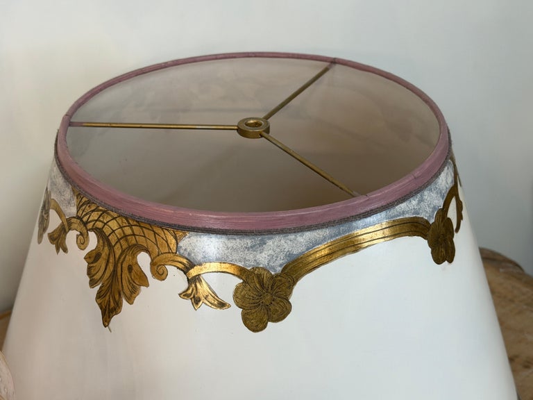 Pair of Murano Pink Bullicante Glass Table Lamps - Barovier &amp; Toso Style