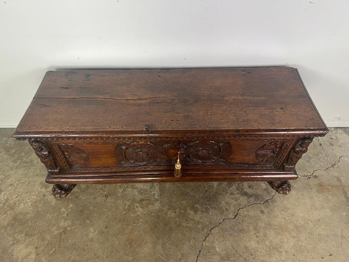 Early 19th C. Italian Carved Walnut Chest