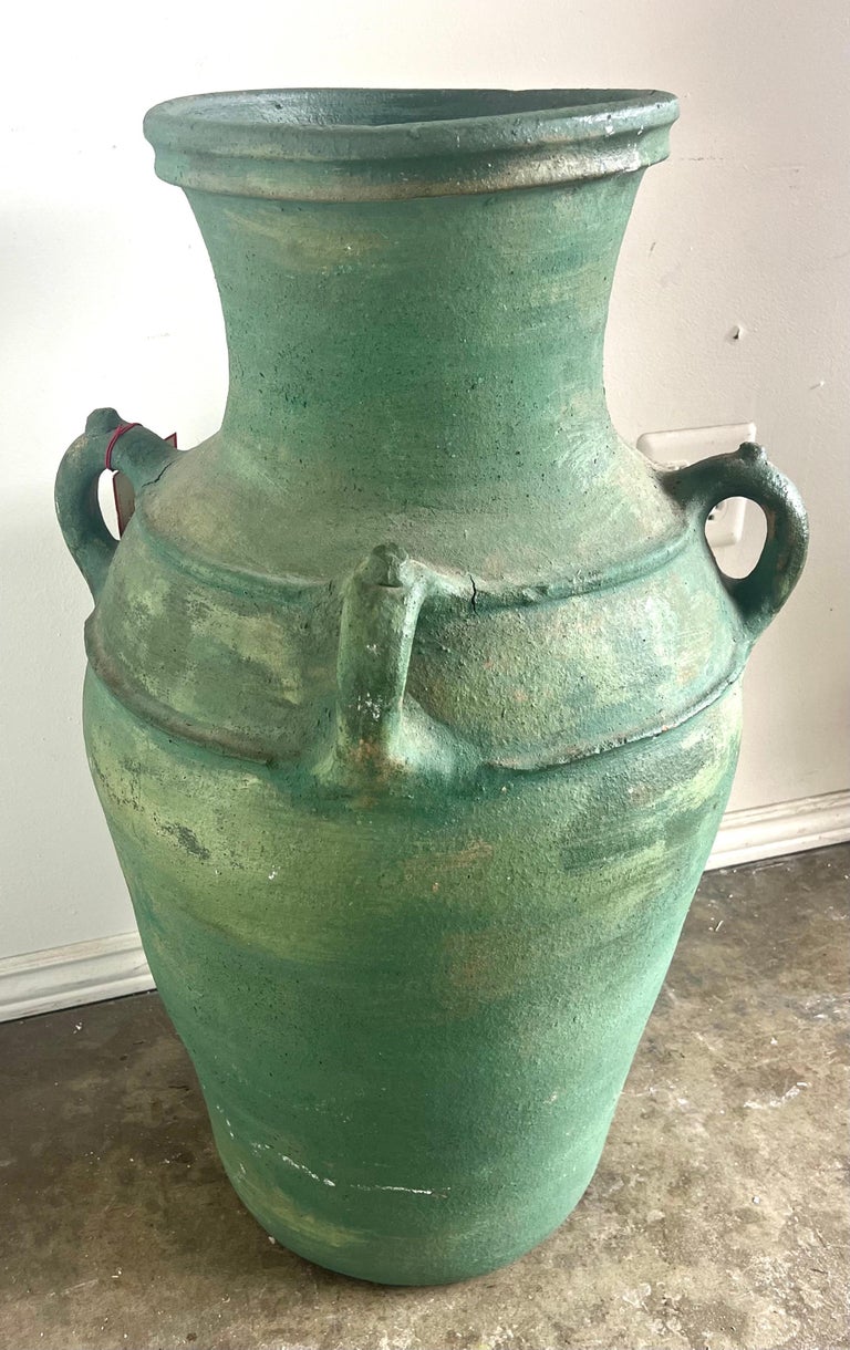 Pair of Italian Glazed Ceramic Urns C. 1930's