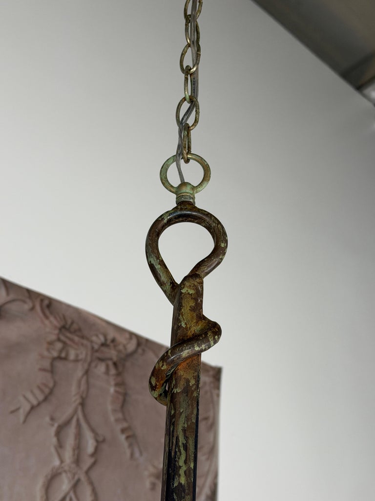 Modern Hand-Forged Wrought Iron Chandelier by Melissa Levinson, USA