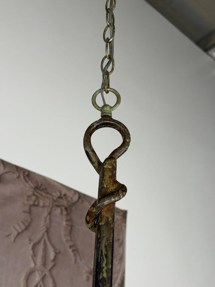 Modern Hand-Forged Wrought Iron Chandelier by Melissa Levinson, USA
