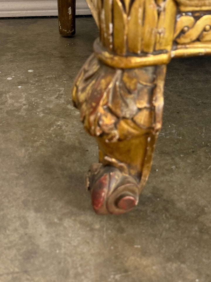 French Giltwood Sofa, Louis XV Style, Late 19th–Early 20th Century