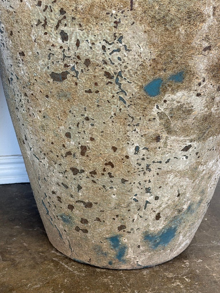 Pair of Monumental Antique Water Jars - Large with Original Turquoise Glaze