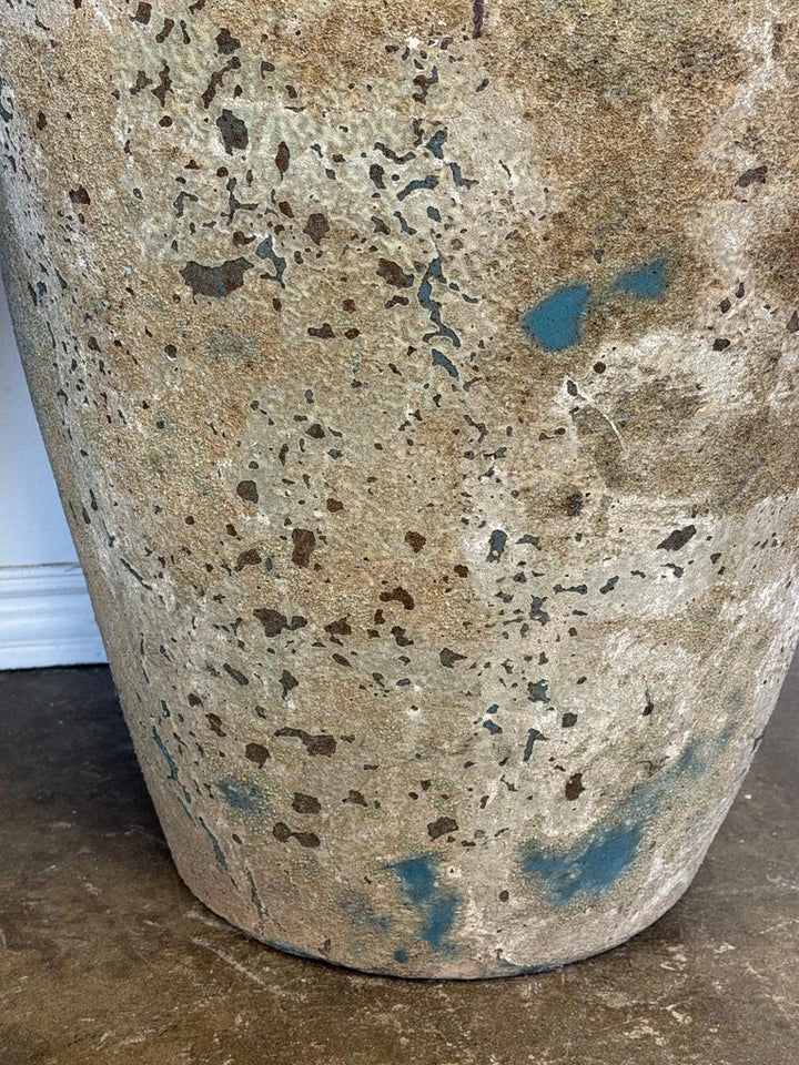 Pair of Monumental Antique Water Jars - Large with Original Turquoise Glaze