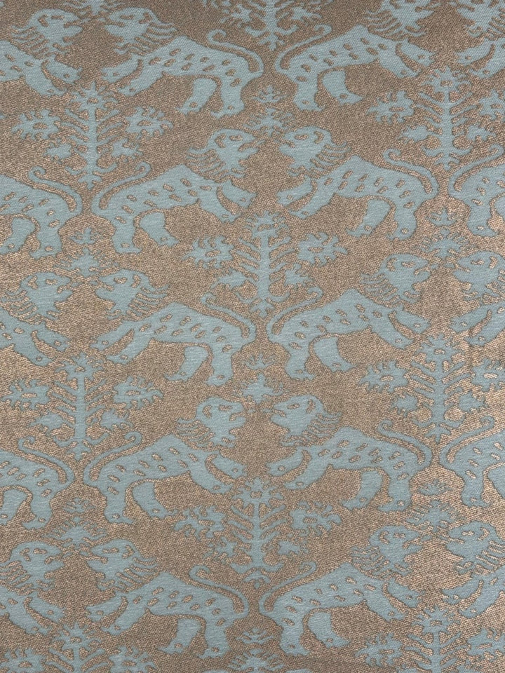 Custom Fortuny Decorative Pillows in Gilt Gold &amp; Aquamarine, Italy